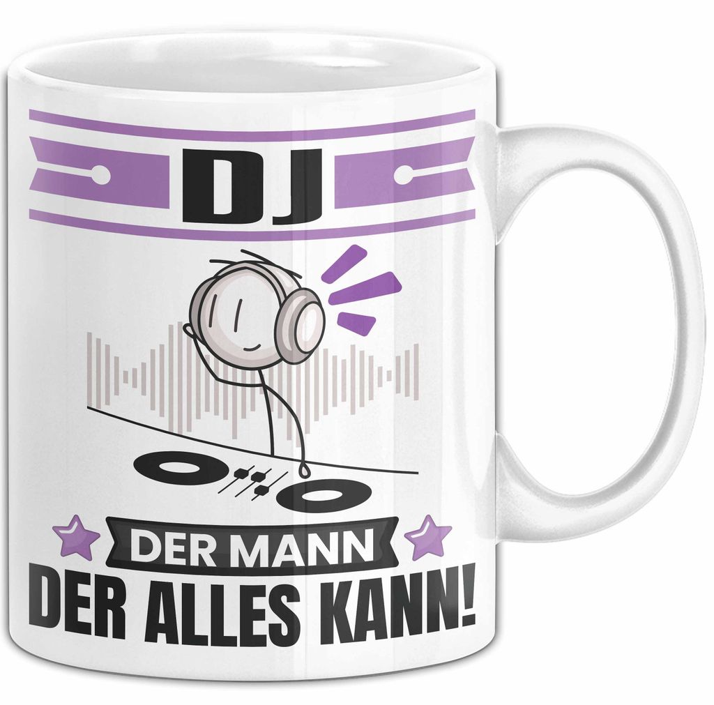 DJ Tasse Geschenk für DJ Der Mann Der Alles Kann Geschenkidee zum Geburtstag (Weiß)