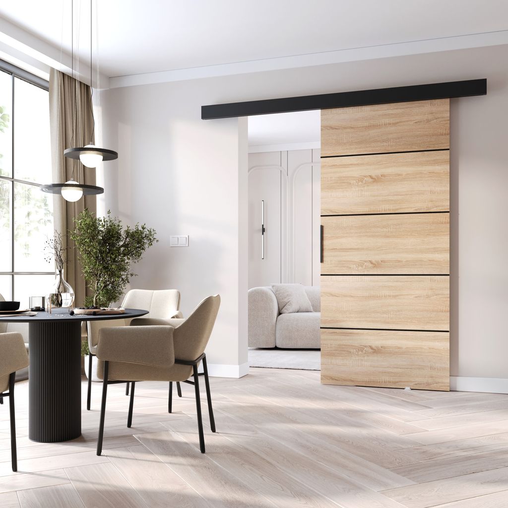 Innentür zur Wandmontage BARRET 20 - 106 cm, Sonoma-Eiche / Produktbild 