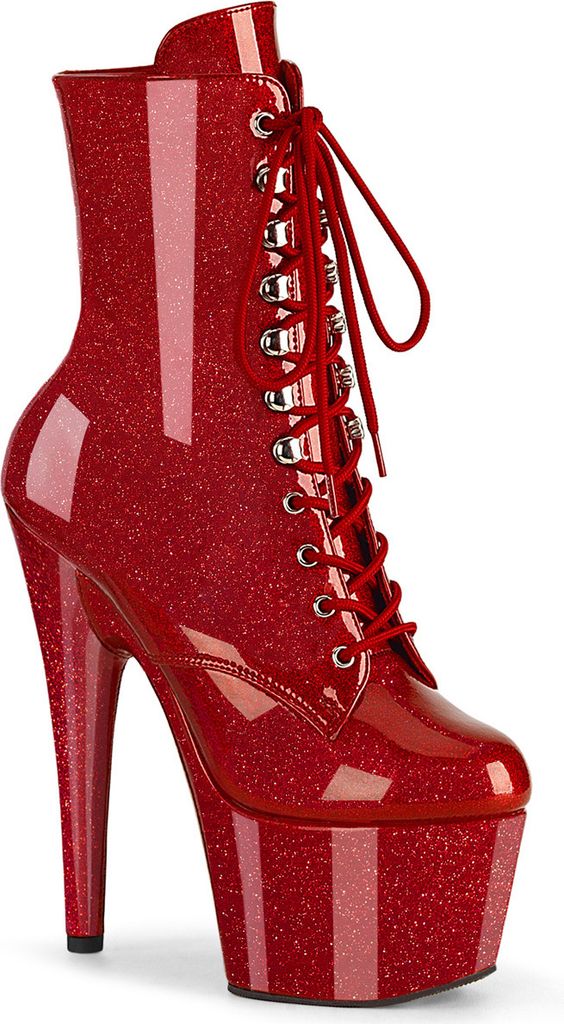 ADORE-1020GP Damen Booties von Pleaser, Rot , EU 35, US 5