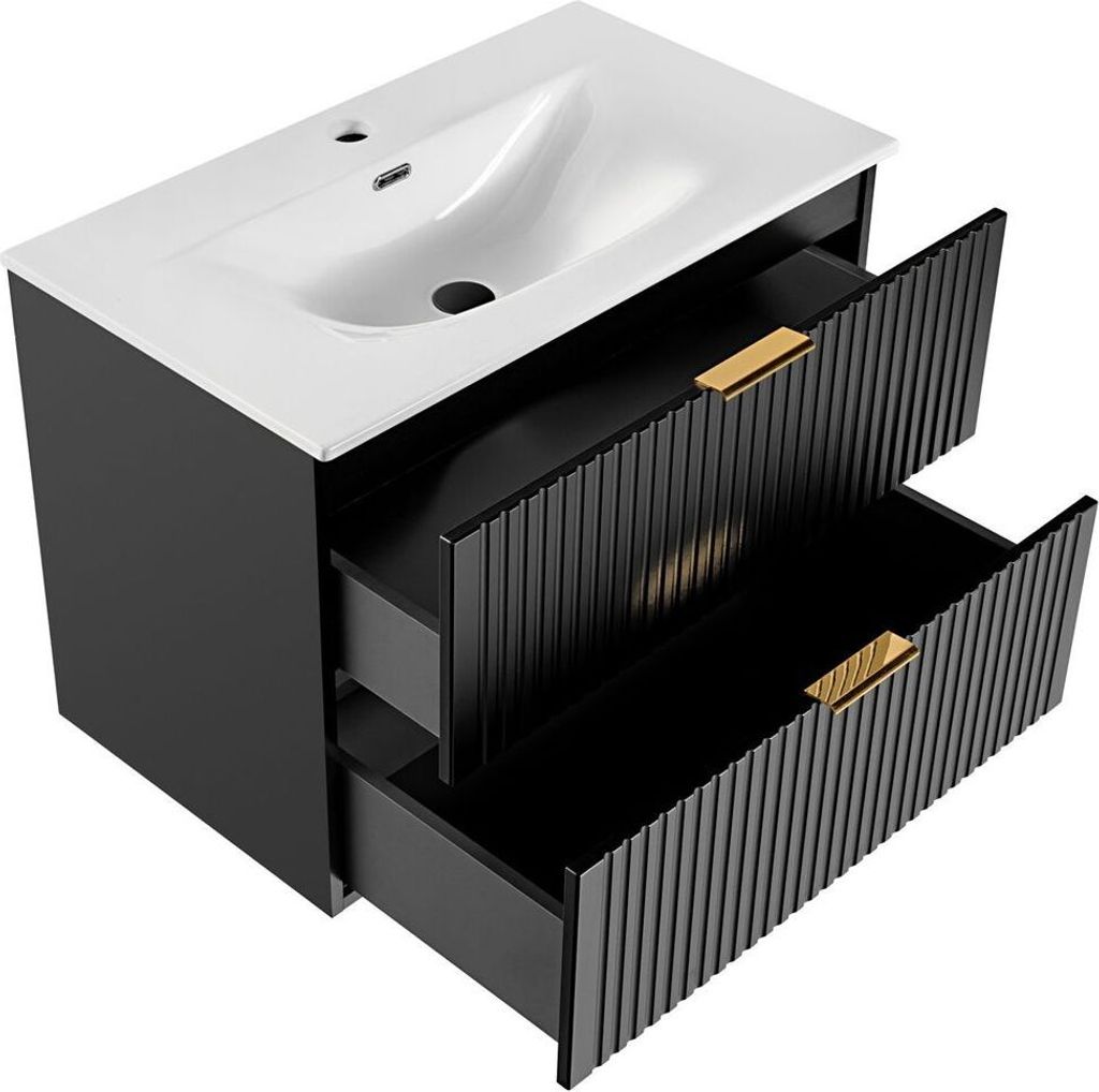 Waschtischunterschrank mit Waschbecken 80cm Produktbild 2