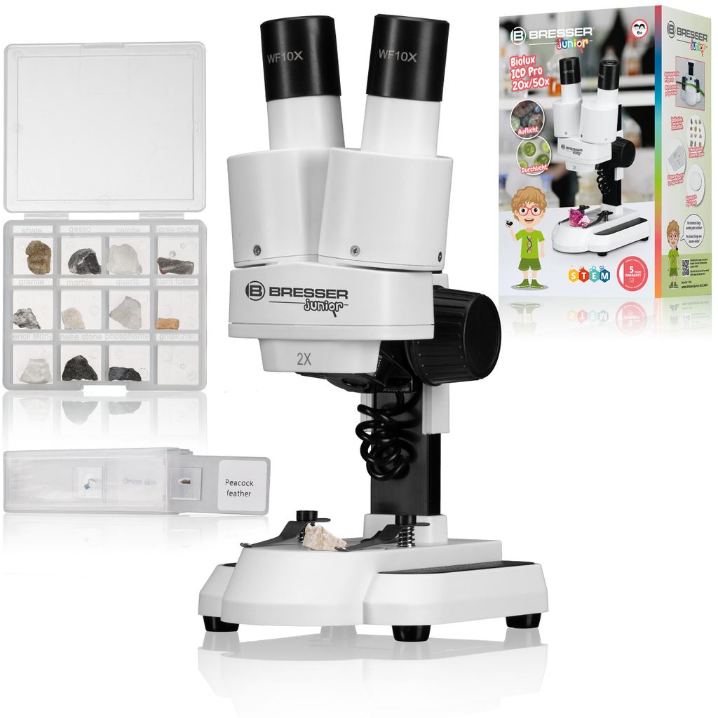 Bresser Junior Stereomikroskop Auflicht- und Produktbild 