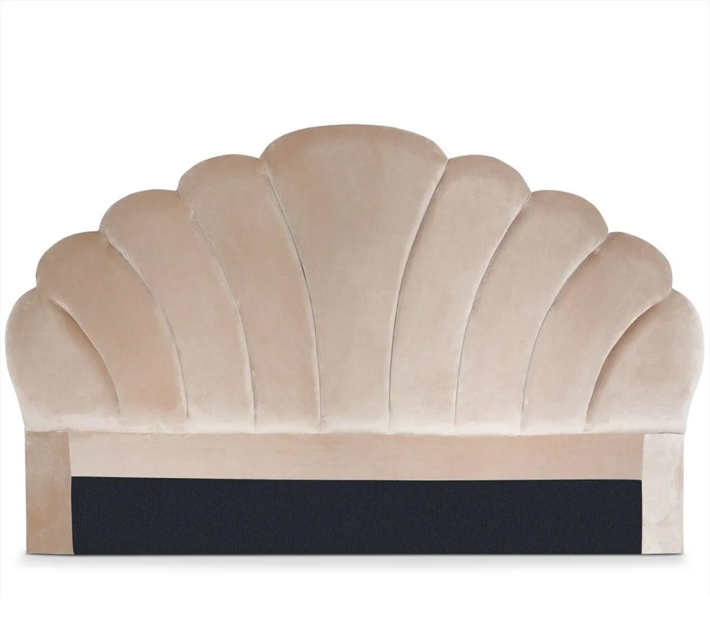 Tête de lit Mermaid 180 cm Velours Taupe pour Rénover votre Chambre