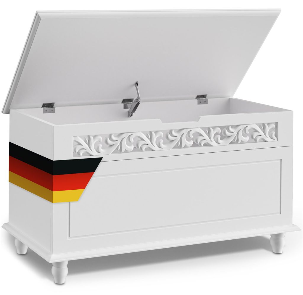 CASARIA® Coffre de Rangement Blanc avec Couvercle, Banc en Image du produit 