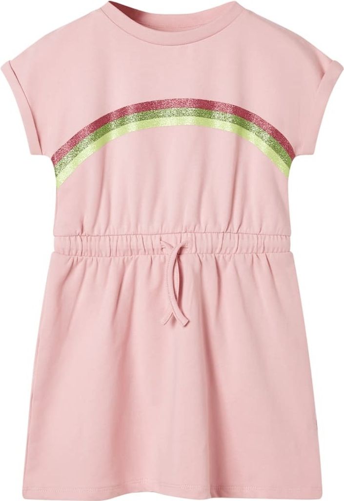 Kinderkleid mit Kordelzug Hellrosa 116