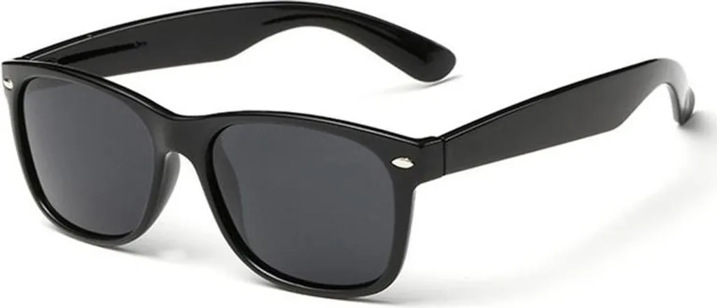 Lunettes de soleil noires style nerd avec verres polarisants haute qualité