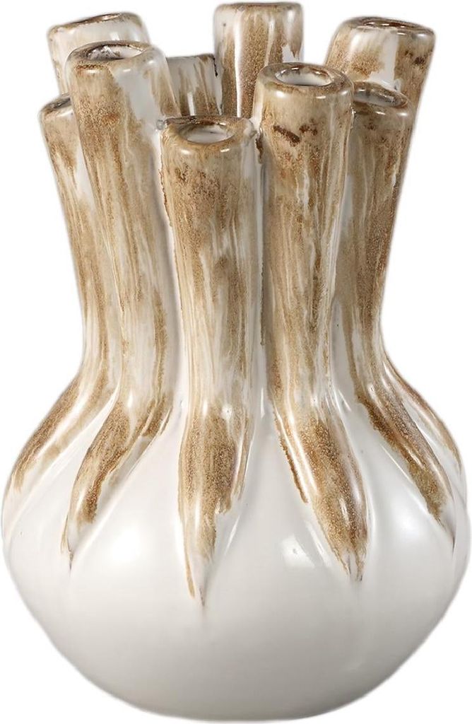 PTMD - Manali Vase - Beige - 18x18x25cm