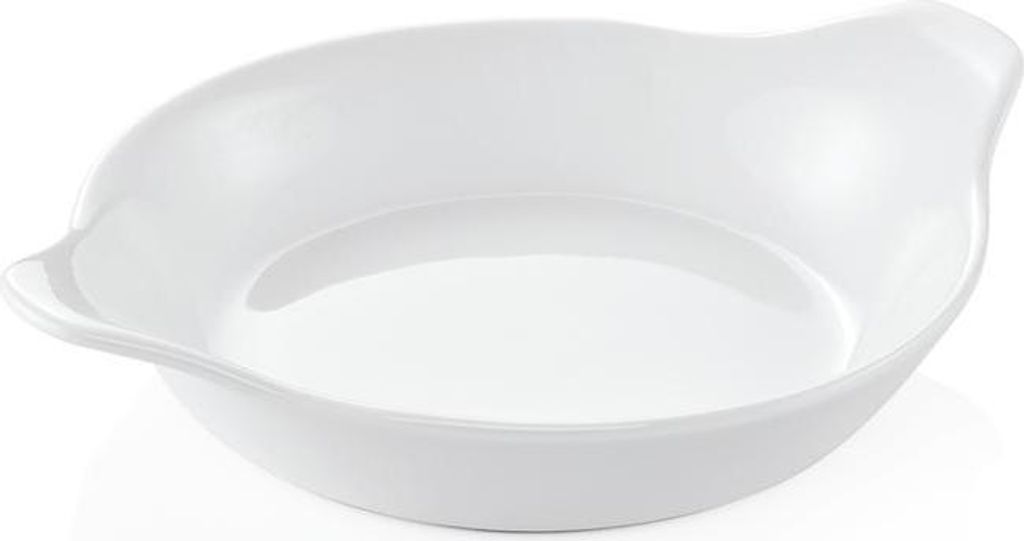 6x Backform rund Ø 17 cm weiß, Porzellan