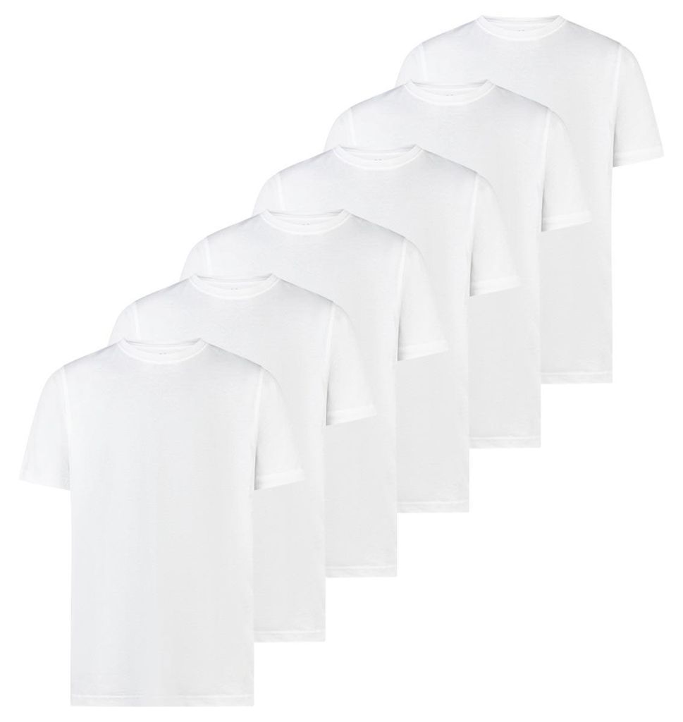 LERROS 6er Pack Basic T-Shirt Reine Baumwolle, Pflegeleicht und atmungsaktiv, Normale Passform