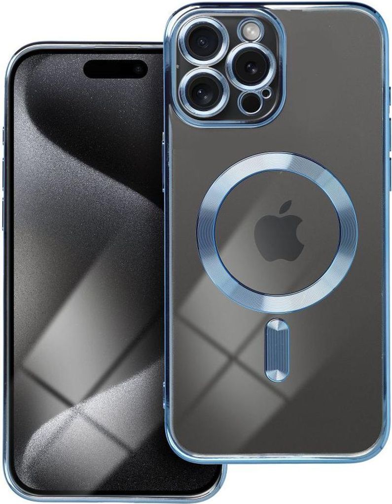 Case passend für iPhone 15 PRO MAX Electro Mag Cover kompatibel mit MagSafe blue