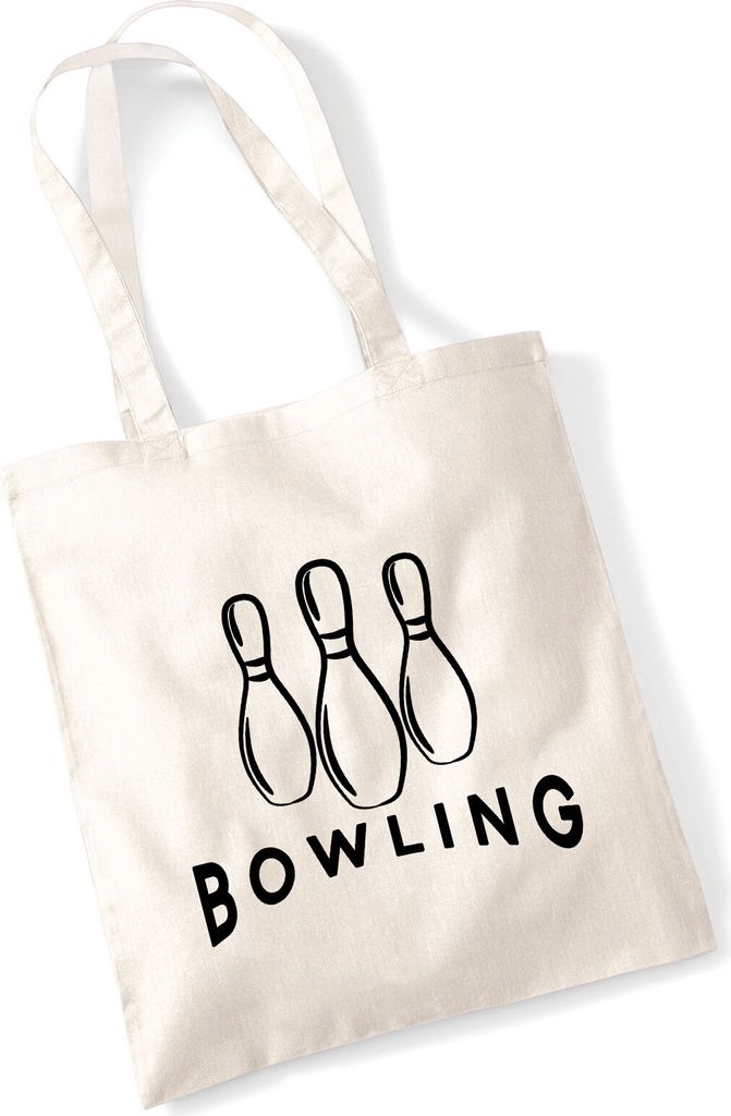 Huuraa Jutebeutel Bowling Pinns 10 Liter Natural Baumwolle Tasche Geschenkidee