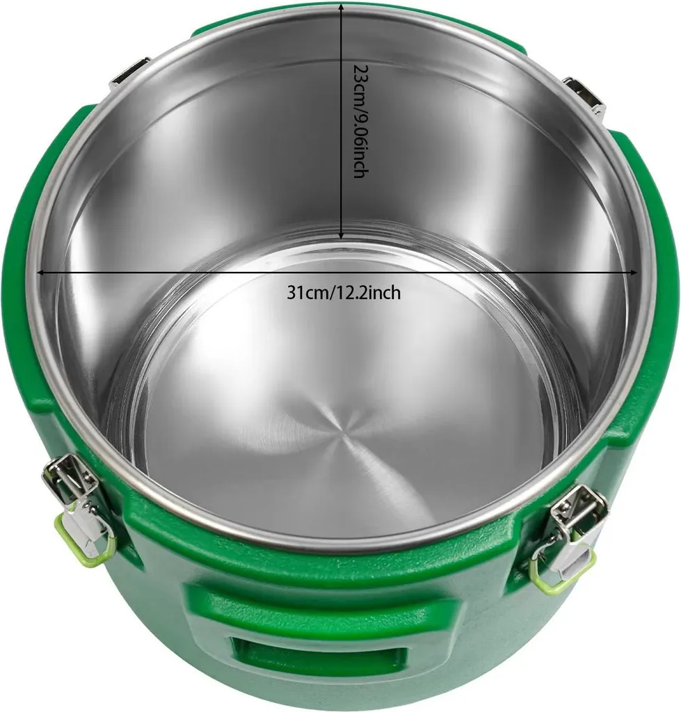 Boîte isotherme repas 15L - Éviter le refroidissement des plats vert - 7
