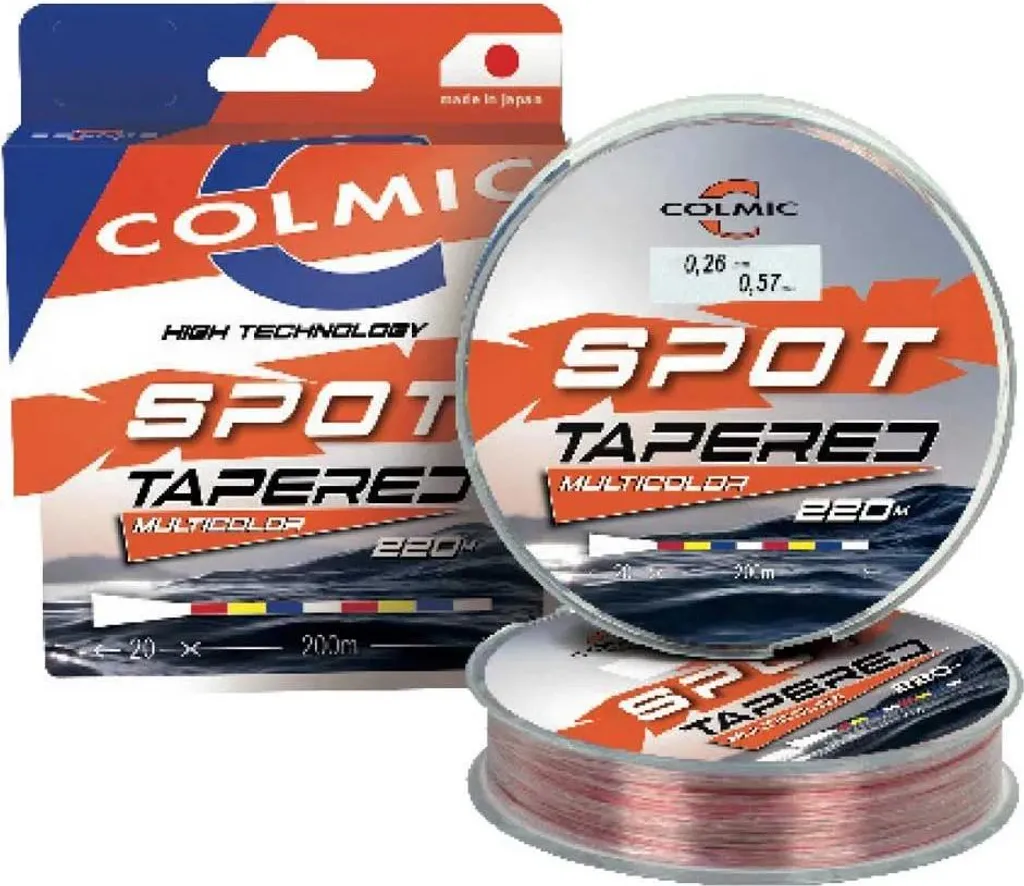 Colmic Spot Tapered Leader Argento 220mt 0,160-0,370: Pesca Senza Limiti