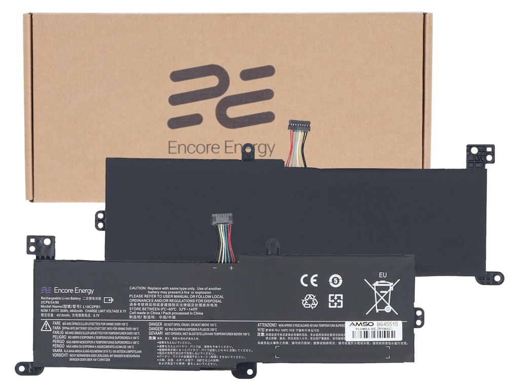 Encore Energy Akku für Lenovo IdeaPad 130 320 14" 15" 35Wh 7.6V 4645mAh L16C2PB1