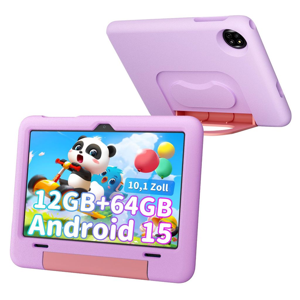 Blackvie Tab 20 Kids 10.1" Lila Tablet, Google Kids Space, 4GB RAM+64GB ROM, Android 15 WiFi Tablet für Kind mit Kindgerechte Hülle und Stift, 66...