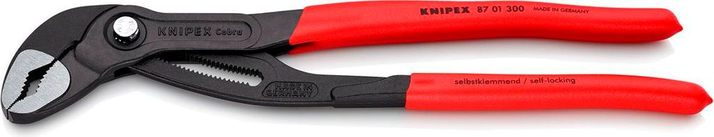 Knipex Wasserpumpenzange Cobra DIN ISO 8976 Länge 300mm Produktbild 