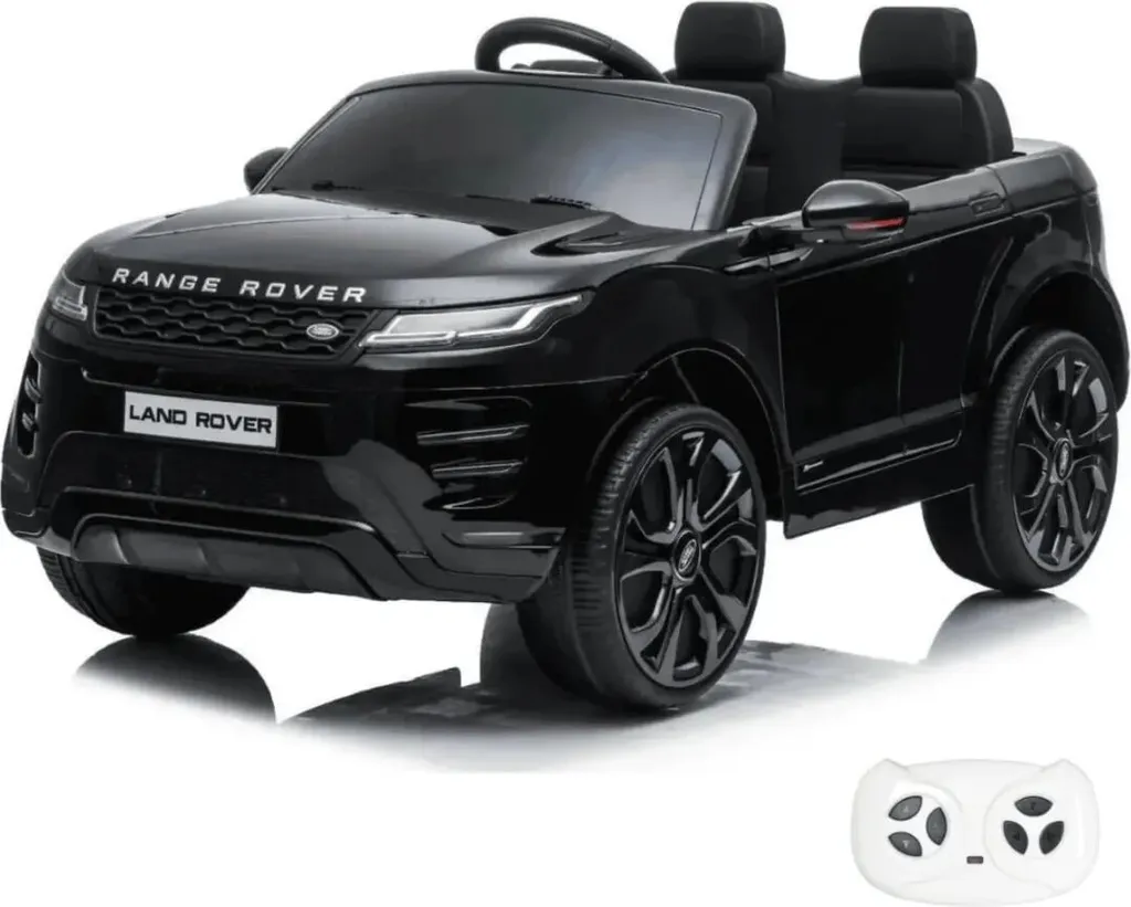 Voiture électrique Range Rover Evoque pour enfant 12V noire avec télécommande