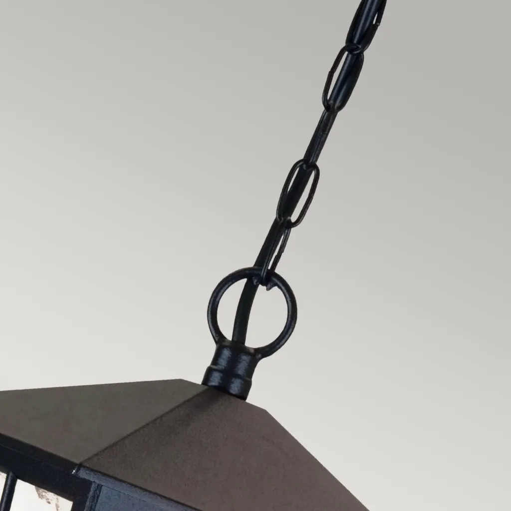 Lanterne Suspendue Extérieure Canterbury Noire Elstead E27 IP44 - 2