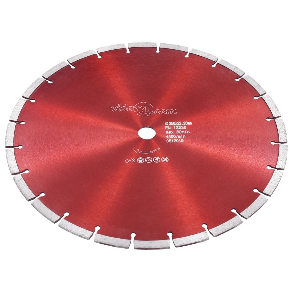 vidaXL Disque diamant acier 350 mm Image du produit 