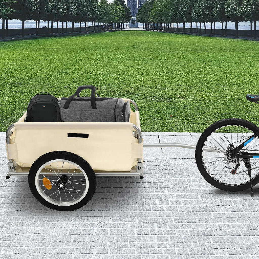 Remorque vélo cargo pour courses et transport 50kg - Idéal usage urbain