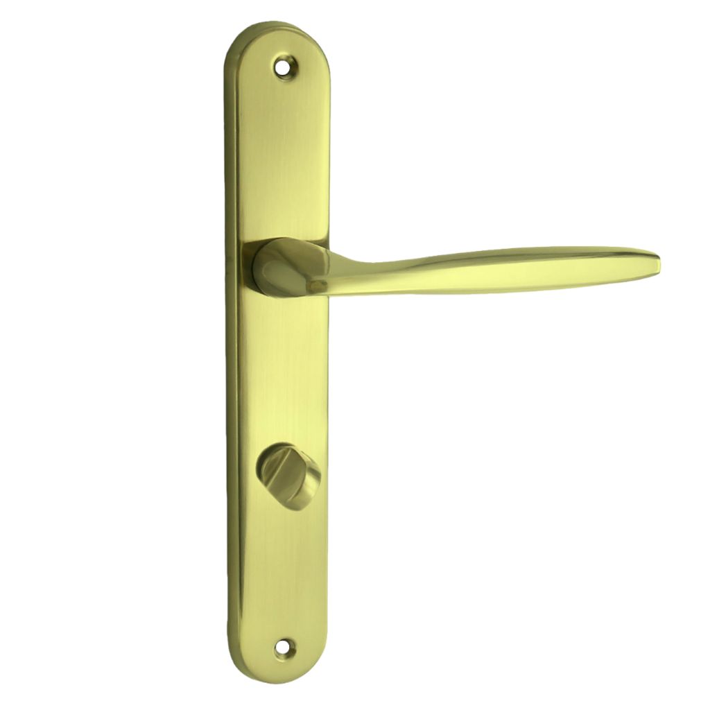 Domino Türgriff MIA M1 78 Drückergarnitur WC Badezimmer Set Links & Rechts Türbeschlag für WC/Badezimmertüren L-Form Türbeschläge Aluminium ...