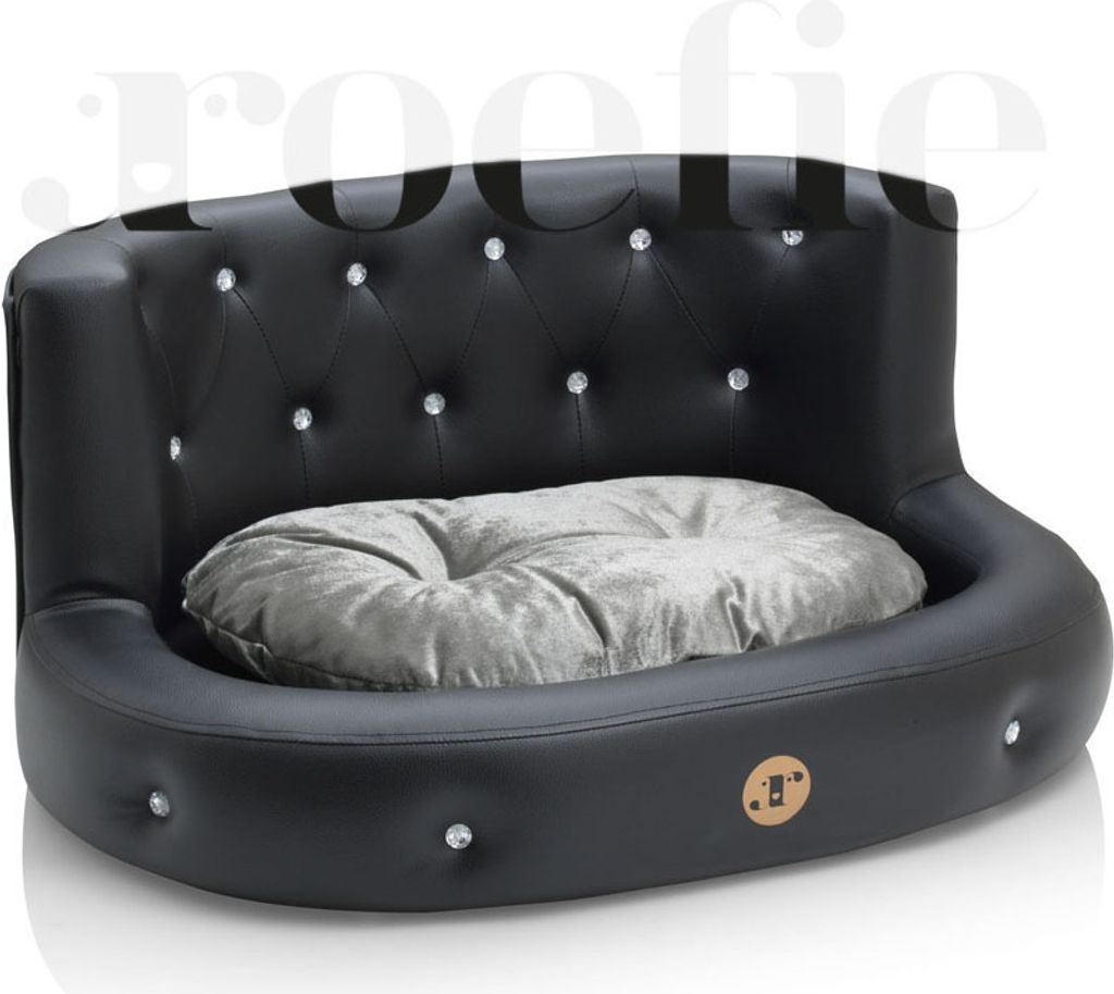 Roefie - DIAMOND - Luxus Hundesofa - Hundebett - Katzensofa - Katzenbett - Schwarz -