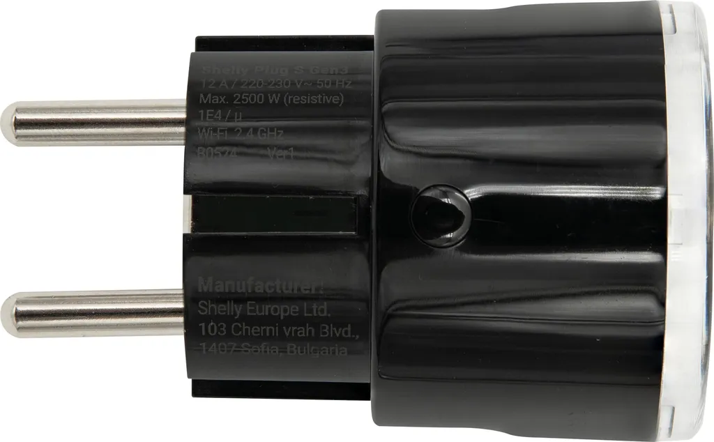Shelly Plug S Gen3 Pack 4: Design Nero e Controllo Energetico Matter - 3