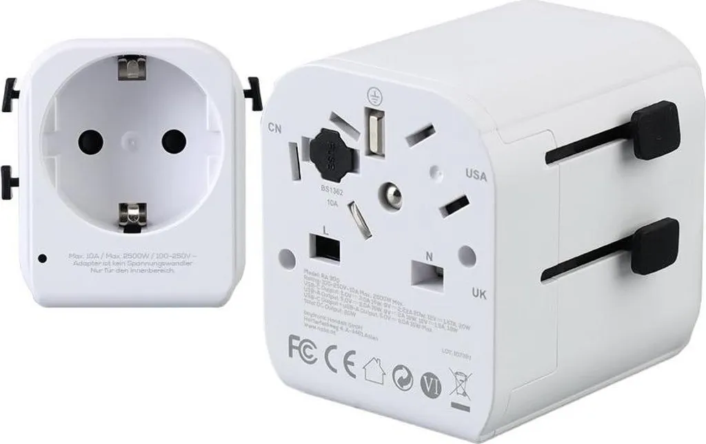 Adaptateur Secteur Monde pour Appareils Européens avec USB-C Nabo RA 300