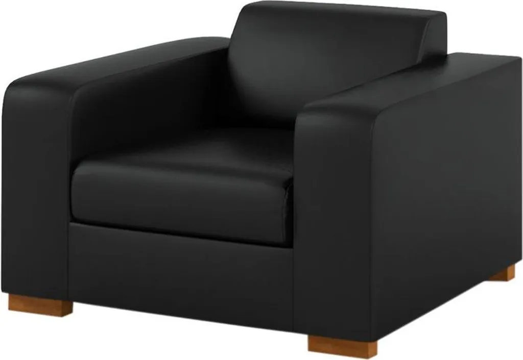 Fauteuil Gem-Margo noir pour bureau ou salon - Style moderne et épuré
