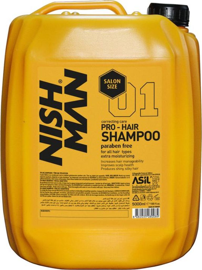 Nishman - 01 Pro-Hair Shampoo - Hair Shampoo 5000ml