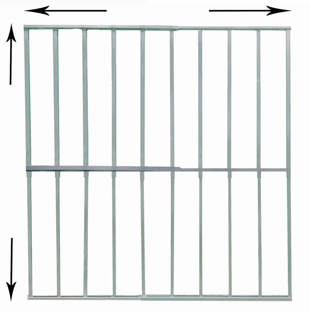 Fenstergitter ausziehbar 95 × 95 bis 165 × 165 cm Weiß – Produktbild 