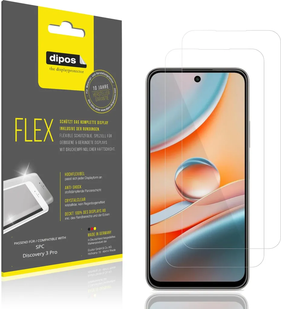 Offerta 2x Pellicola SPC Discovery 3 Pro | dipos Flex 100% Display