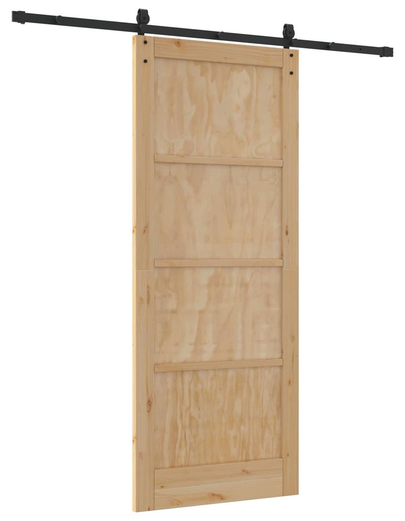Schiebetür ORKDAL Natürlich und Schwarz 86 x 211 cm