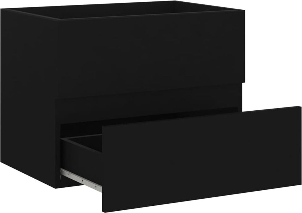 vidaXL Waschbeckenunterschrank Schwarz 60x38,5x45 cm Produktbild 6