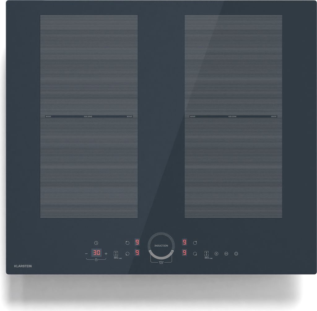 Klarstein Delicatessa 60 Induktionskochfeld – 4-Zonen-Einbaukochfeld, 7.000 W Mit Flexizone Und Thermoboost, Schieberegler, Kindersicherung, Glas...
