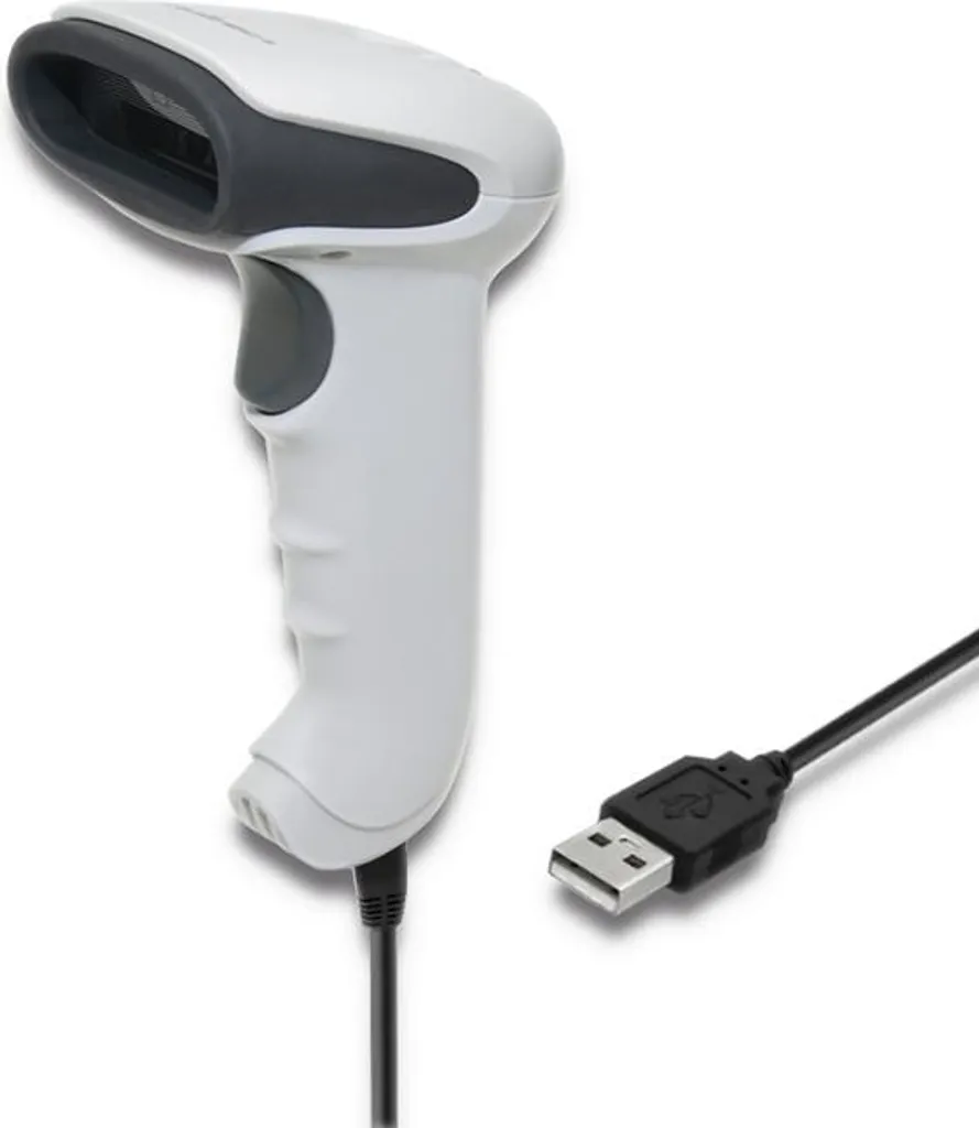 Lecteur Code-barres CCD USB Qoltec Haute Précision - Modèle Blanc 1D