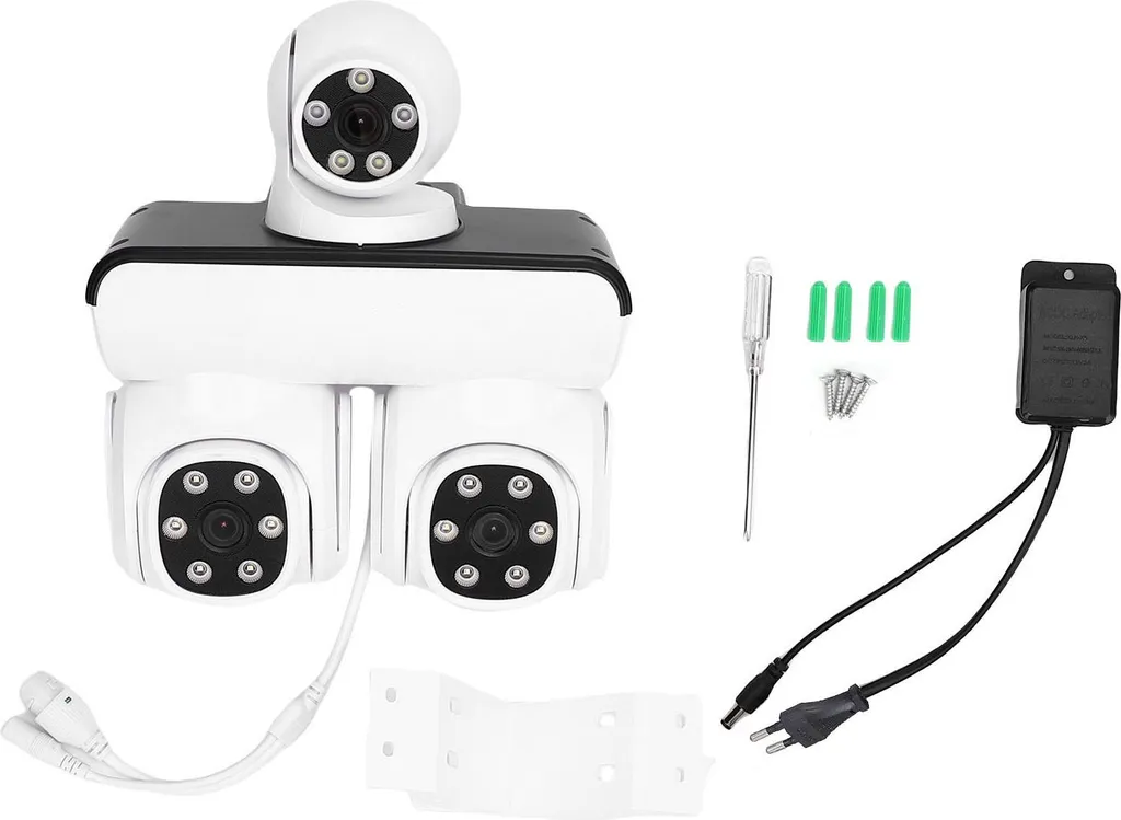 Caméra de sécurité Wi-Fi pour jardin et entrée avec triple optique UE