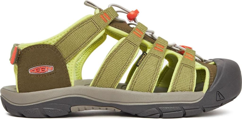 Kinderschuhe keen jr. newport grenzlosen dunkel olivgrün/ scharlach ibis grün 35