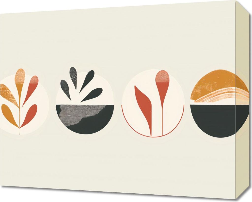 Bild 50x40cm Vier Kreise