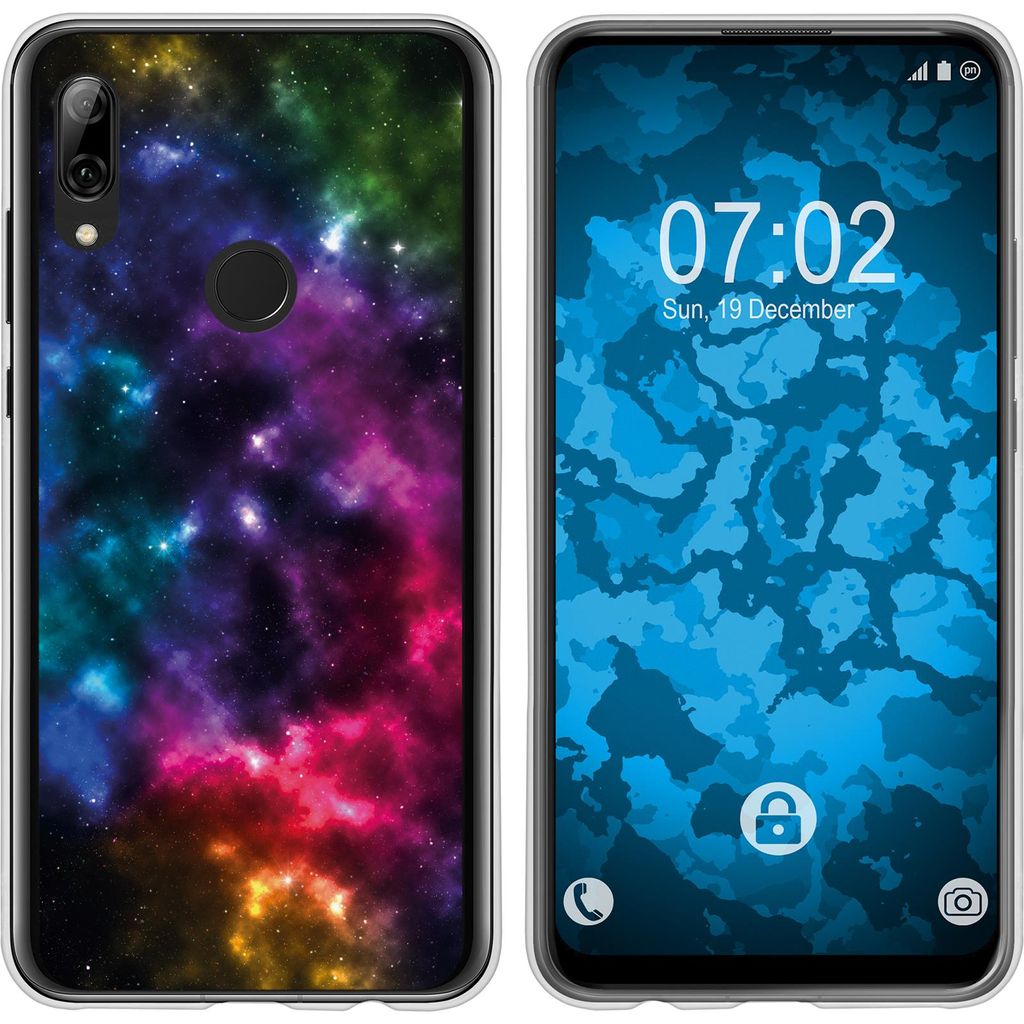 PhoneNatic Case kompatibel mit Huawei P Smart Z Silikon-Hülle Space Nebula M8
