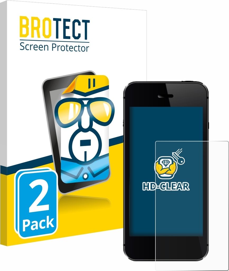 2x Schutzfolie für Smartphones und Handys mit 17.8 cm (7 Zoll) Displays 154.8 x 87 mm BROTECT Displayschutz Display Schutz Folie Klar Transparent