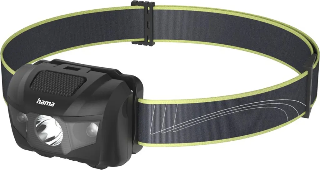 Hama HL200 Nero Blu Giallo: Torcia a LED da Testa per Trail Running e Camping - 1