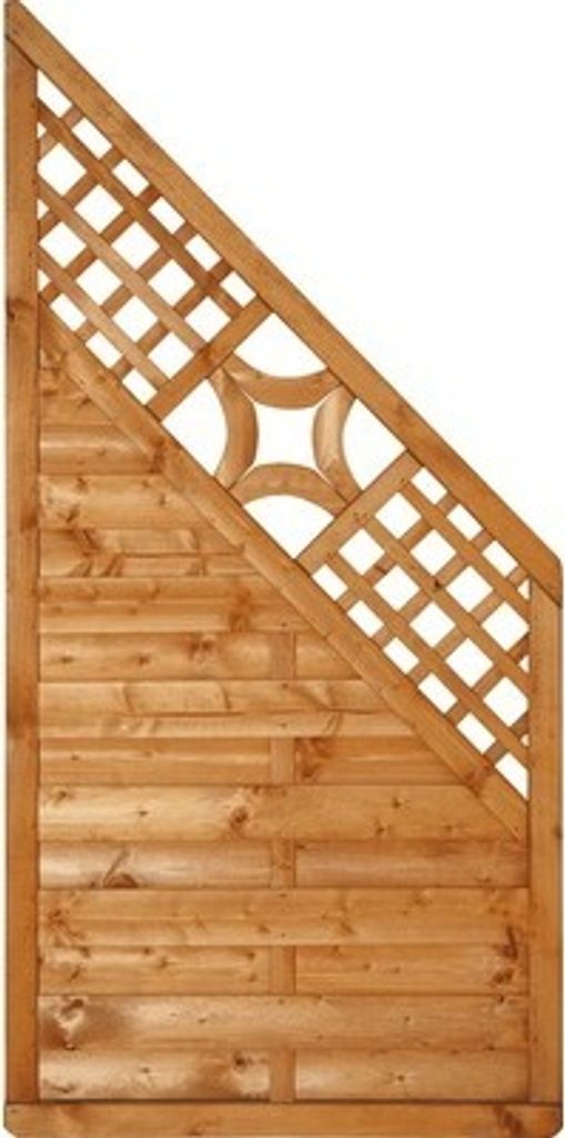 Zaun Abschlusselement Konsta Livia 90 x 180/90 kirschbaum Produktbild 