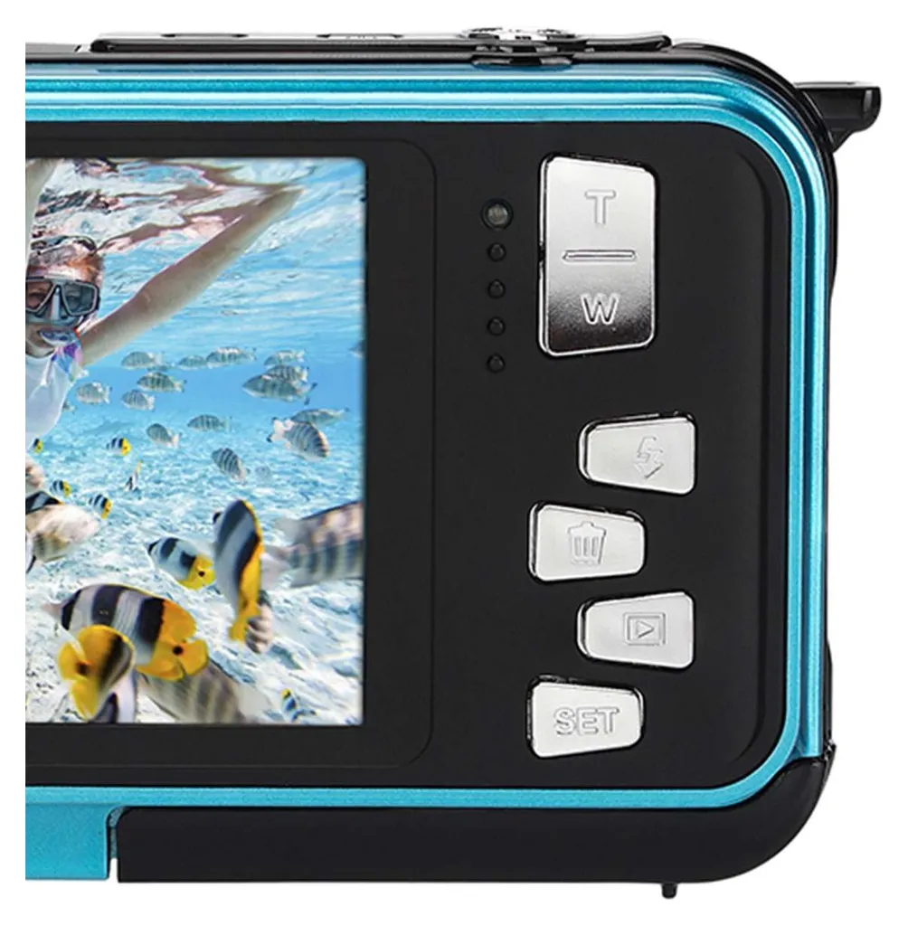 AGFA WP8000 Blu Realishot - Camera Subacquea 2.7K con Doppio Schermo - 9