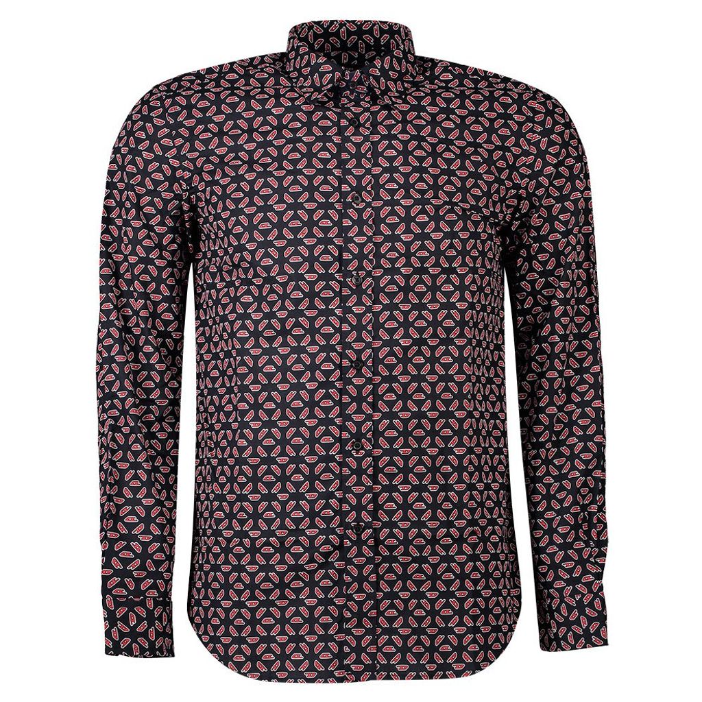 Diesel S-CLES-D CAMICIA Herren Hemd Langarm