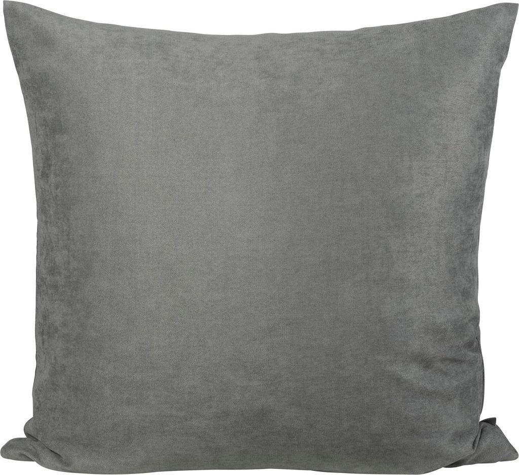 Pichler Velour uni Kissenhülle 2er Set 50 x 50 cm VENICE Rechteck grey