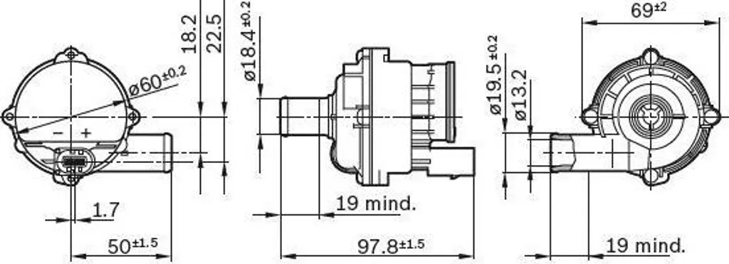 Pompe à eau auxiliaire électrique Bosch pour Mercedes Classe C E S et V