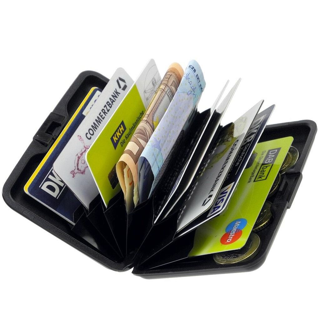 RFID Porte­mon­naie Port­mo­nee Karten-etui Visitenkarten Etui EC Aluminium 