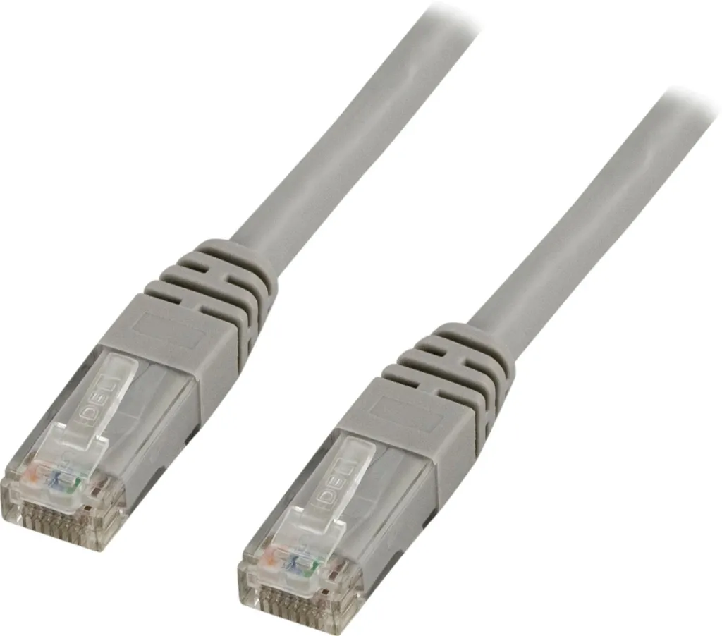 Câble réseau Cat5e U/UTP DELTACO de 25m - Cordon RJ45 Gris de qualité