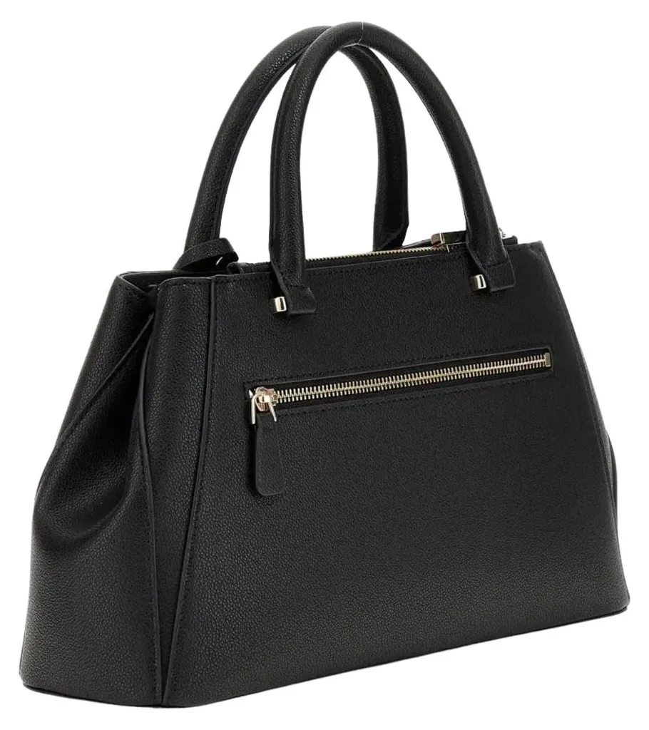Grand Sac à Main Type Satch Guess Anadela Noir avec Trois Compartiments