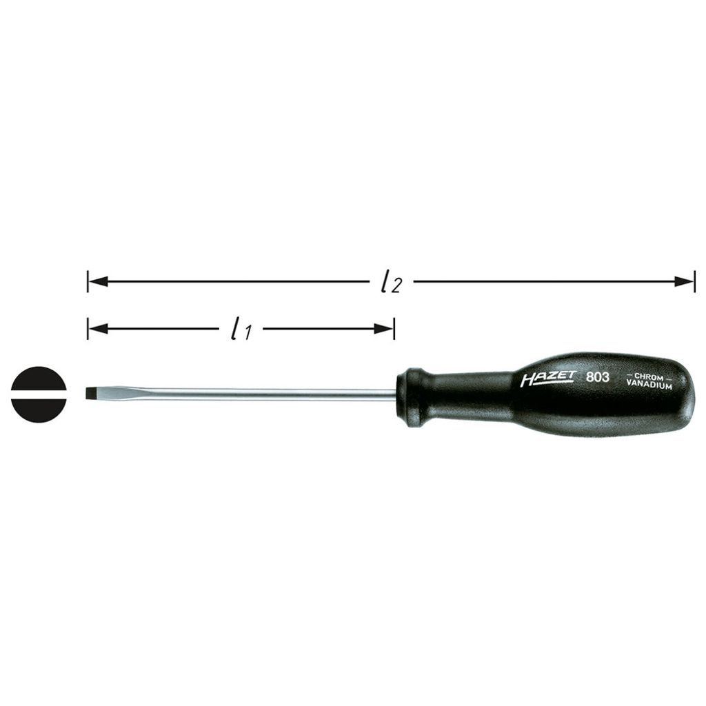 HAZET Schraubendreher trinamic 803S-55 Schlitz Profil 1 x 5.5